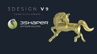 3DESIGN V9 & 3SHAPER | Tutorial Case: Organic jewelry horse shaped bas-relief making