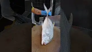 Giant Trevally Fish Clean Skills#shorts