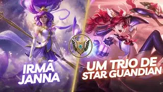 EIS QUE TEMOS 3 SKIN STAR GUARDIAN NO MESMO TIME - JANNA GAMEPLAY - LEAGUE OF LEGENDS WILD RIFT