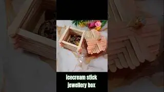 Icecream sticks craft/icecream stick jewellery box 🎁💍# icecream sticks #jewellery box #sorts video