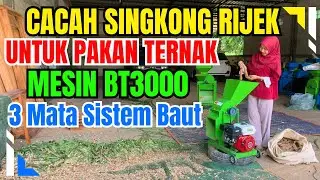 CACAH SINGKONG SANGAT CEPAT Dengan Mesin Coper BT3000 3 Mata Pisau #mesincacahpakan