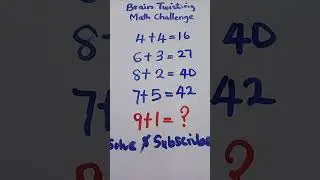 Brain Teaser For Smartminds Math11F #math#iqquiz#live#mathematics#braintest#iqtest#shorts#quiz#maths