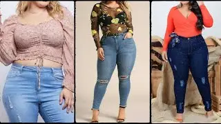 Curvy jeans fashion | Curvy women jeans design | Curvy jeans outfit | Chubby girl fashion