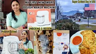 #My FIRST 🥰AUTOMATIC ATTA KNEADER MACHINE  अब बनेगी झटपट रोटी#unboxing&review in USA 🇺🇲