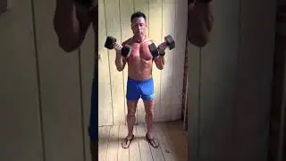 1 set to failure for biceps. Once per week. Dumbbell Curls