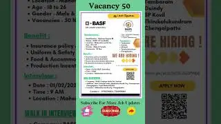 Tamil Nadu Job l Chennai Job l Fresher Job l NAPS l#job #jobs #jobsearch #jobvacancy2025 #hiring #yt