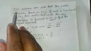 Two numbers are such that the ratio between them is 3 : 5. If each is increased by 10