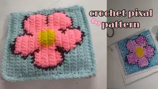 Guide to crochet pixel grid | Two different methods with result | made a crochet coin purse