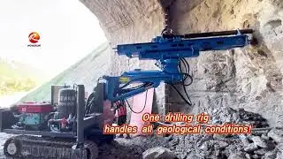 Tunnel drilling rig: fast rock breaking, stable tunnel excavation#drillrig #machine #machinery