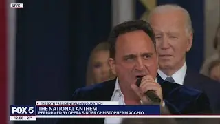 Christopher Macchio sings the national anthem