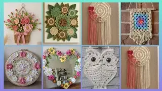 Excellent unique fantastic crochet pattern of handmade wall hanging designs ideas