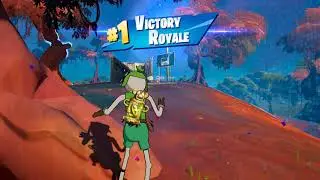 Fortnite 2021 Solo Win 1 target 1 rocket close slow motion