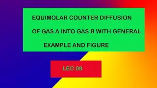 Equimolar counterdiffusion of gas A into gas B