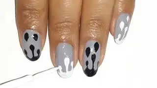 nail art step by step of drop💧.
