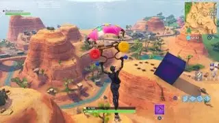 Purple cube is rolling where?(FORTNITE)