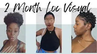 2 months Starter Locs On Short Hair Two Strand Twist| #starterlocs  #locs #locjourney