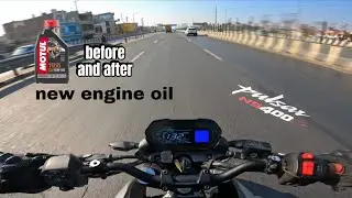 Pulsar Ns400z ug🔥🔥// motul 7100🔥💯 before and after changing//#bajaj #automobile #motovlog #ns400 
