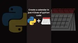 Create calendar in just 4 lines of python 🤯 | 