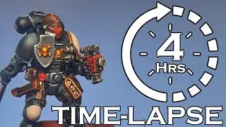 Black Templar Kit-Bashed Reiver Lieutenant - Warhammer Warhammer 40K Time-lapse (Test)