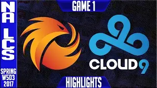 Phoenix 1 vs Cloud 9 Highlights Game 1 - NA LCS W5D3 Spring 2017 - P1 vs C9 G1