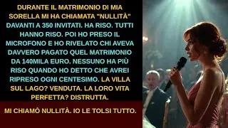 Durante il matrimonio di sua sorella mi ha chiamata 