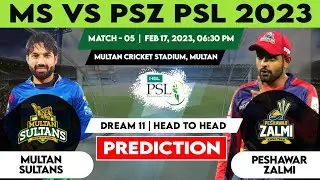 PSL Live: MS vs PSZ Match Prediction, Multan Sultans vs Peshawar Zalmi Match Prediction, PSL 2023