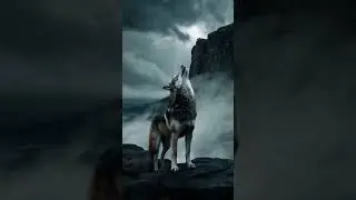 Epic Storm: Giant Wolf Howls on Cliff's Edge | Untamed Guardian of the Wild #ai #wolf