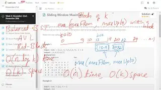 LeetCode 239. Sliding Window Maximum - Nov 28th - November LeetCoding Challenge - GoMaster.in