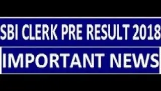 SBI CLERK RESULT 2018