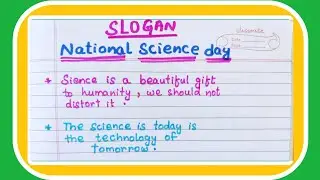 10 best slogan on national science day in English/science day slogan/slogan for science day poster