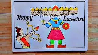 Dussehra Drawing Easy /How to Draw Ravan Easy Step by Step / Ravan Drawing Easy/Ravan Drawing