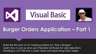 VB Bob's Burgers Pt1 - Food Ordering in Visual Basic VB.Net