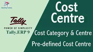 Cost center & Cost category in tally tamil/ how to create pre-defined cost center /ratio calculation