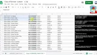 Google sheet formula and custom formula