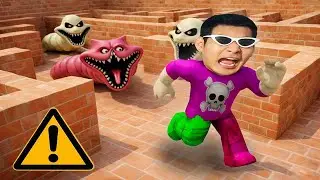 TOLONG!! Aku Dikejar MONSTER CACING LAPAR DI LABIRIN! - Roblox Indonesia