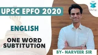 UPSC EPFO 2020 | English | One Word Substitution | MCQs | Lecture 3
