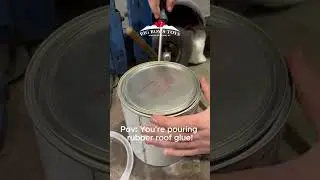 Pov: You're pouring rubber roof glue!  #foryou #rv #fyp #repairing