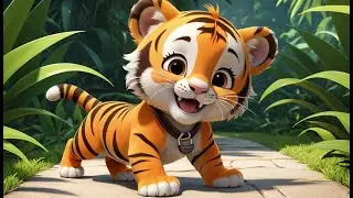 Tiny Tiger Crawl Crawl Play | Fun Animal Song for Kids | Playful Movement Nursery Rhyme