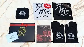 Anniversary Gift Ideas For Couples - Apron Set, Oven Mitts and Cookbook