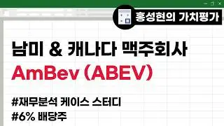 [재무 분석 실습 #1] AmBev (ABEV) = 남미/캐나다 최대 맥주회사