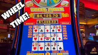 HIGH LIMIT Wheel Progressive Bonus Video Poker!