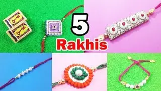 5 Easy Handmade Rakhi for 2019 - How to Make Easy Rakhi at Home - घर पे कैसे राखी बनायें 2019