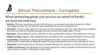 Procurement Ethics Training