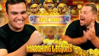 HUGE win on Marching Legions! | FULL SCREEN TOP SYMBOL?
