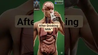 How Milk Affects Your Brain, Muscles & Gut (3D Anatomy)#health #science #youtubeshorts