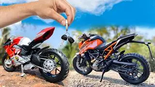Unboxing of  Ducati Panigale V4 S Corse |  KTM Duke 250 | Scale 1:18 Model | Collectible 🤩 ⚡