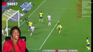 speed reaction to ronaldo's hat trick #football #shorts