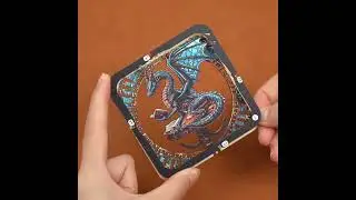 Library Dragon 3D Wooden Puzzle Night Light | Cutywood DIY Craft Kit