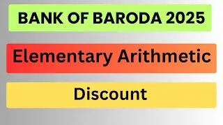 Bank of Baroda Recruitment 2025 | Math's Discount percentage | BOB Office Assistant Quant