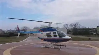 Flight on a Bell 206B III Jetranger 1986  and Engine Start Up